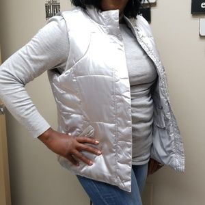 Izod silver puffer jacket XL